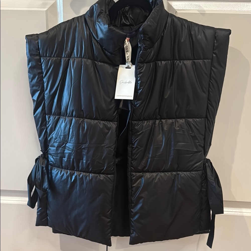 Black Packable Puffer Vest by Pilco Anthropologie